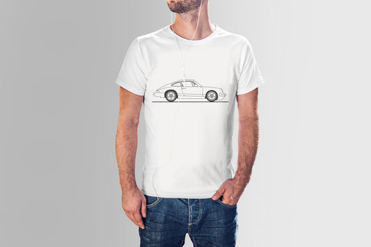 Classic Porsche Hand Drawn Short Sleeve - Light colors - Bexco Automotive