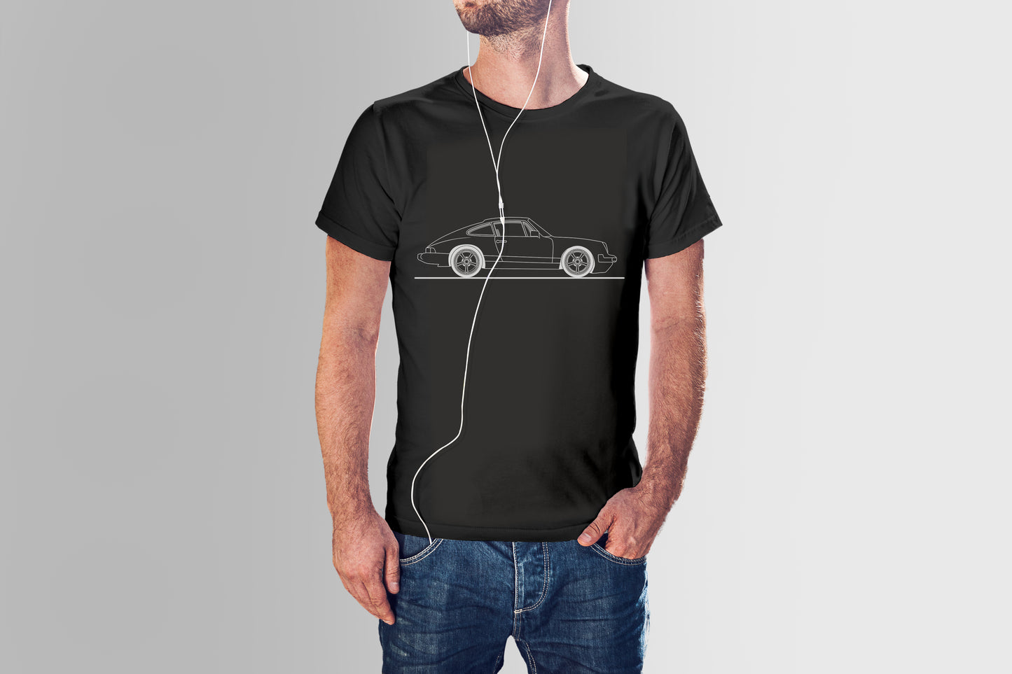 CLASSIC PORSCHE HAND DRAWN SHORT SLEEVE - DARK COLORS - Bexco Automotive