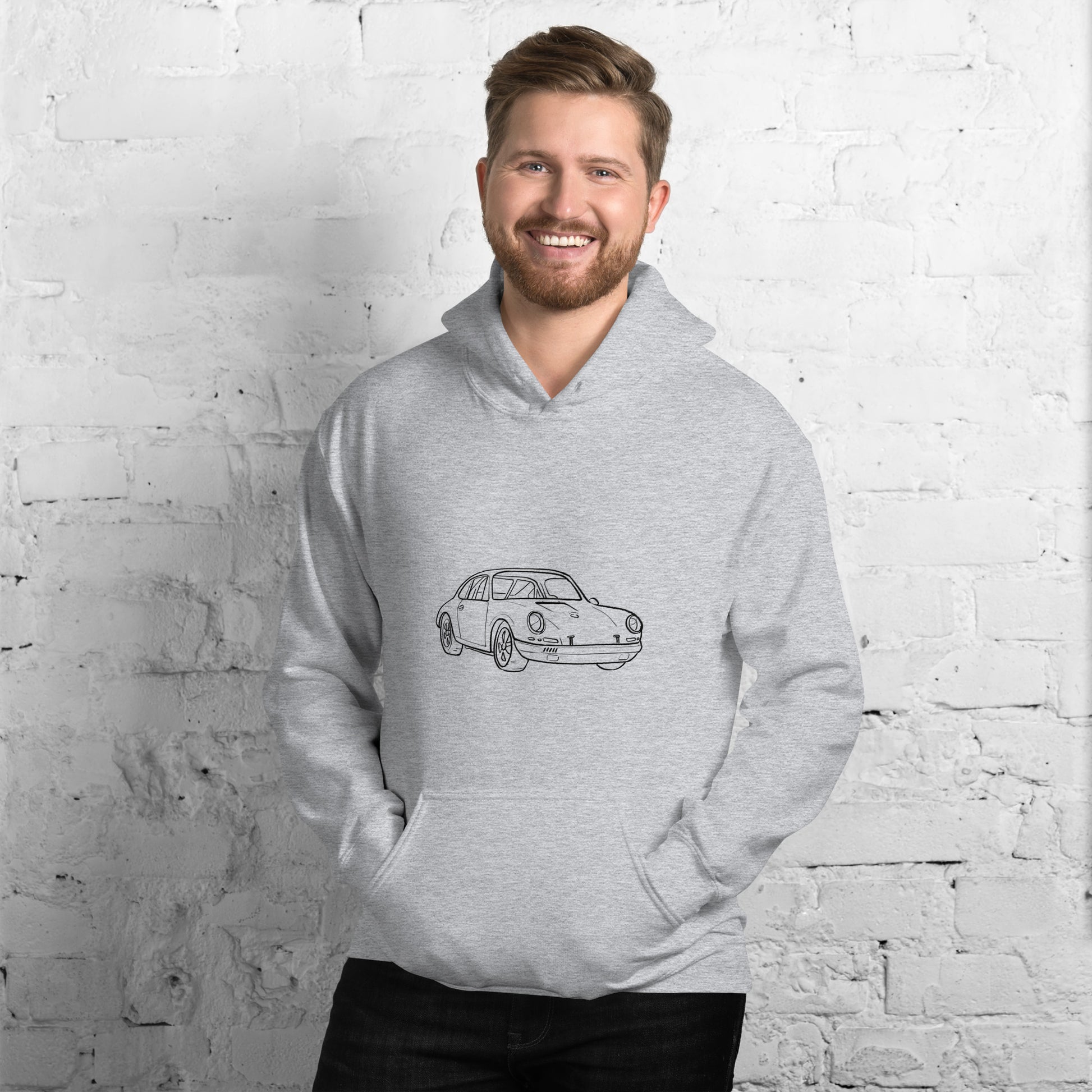 1967 Porsche 911R Hand Drawn Sweatshirt - Bexco Automotive